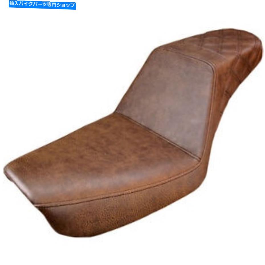 シート サドルメン茶色の後部格子ステッチステップアップシート2004-05ハーリーダイナFXD Saddlemen Brown Rear Lattice Stitch Step Up Seat 2004-05 Harley Dyna FXD【並行輸入品】