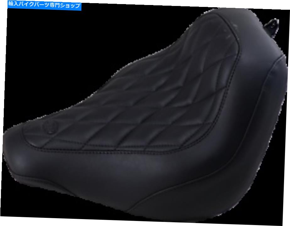 シート マスタングブラックダイヤモンドフロント - バックレストのないワイドトリプルソロサート（83035） Mustang Black Diamond Front - without Backrest Wide Tripper Solo Seat (83035)【並行輸入品】