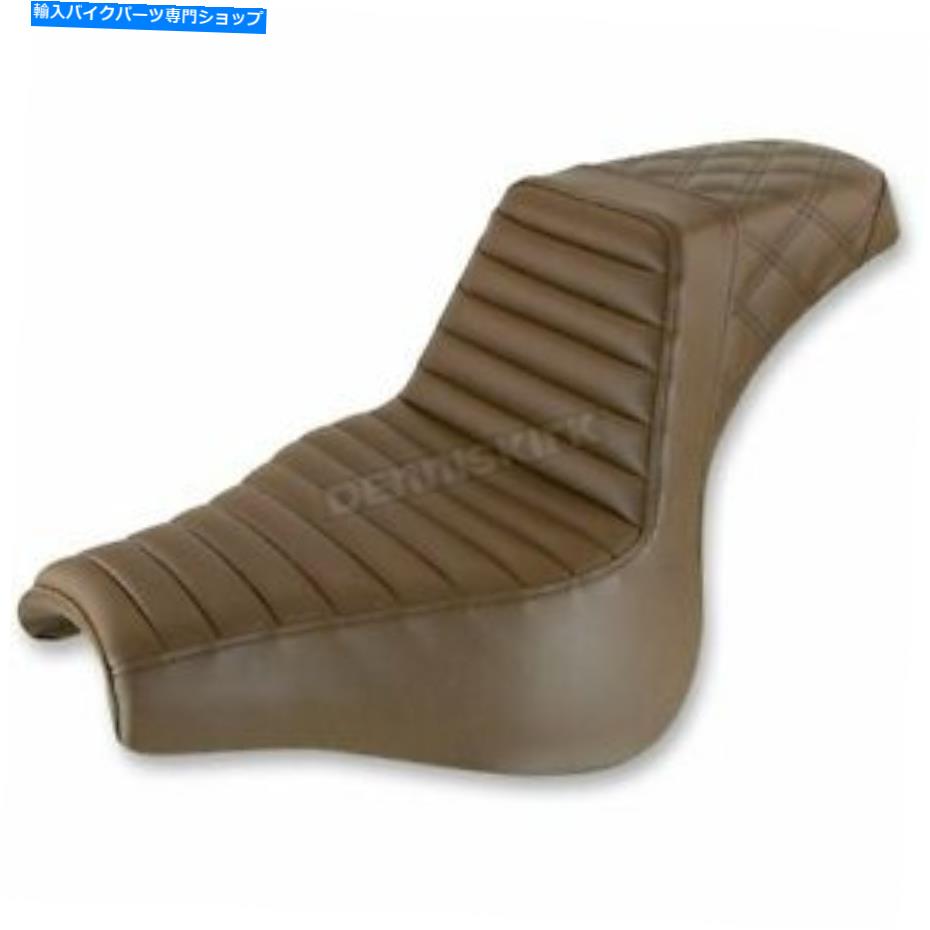 シート サドルメン茶色後部格子ステッチタックnロールシート - 818-28-176BR Saddlemen Brown Rear Lattice Stitch Tuck N Roll Seat - 818-28-176BR【並行輸入品】