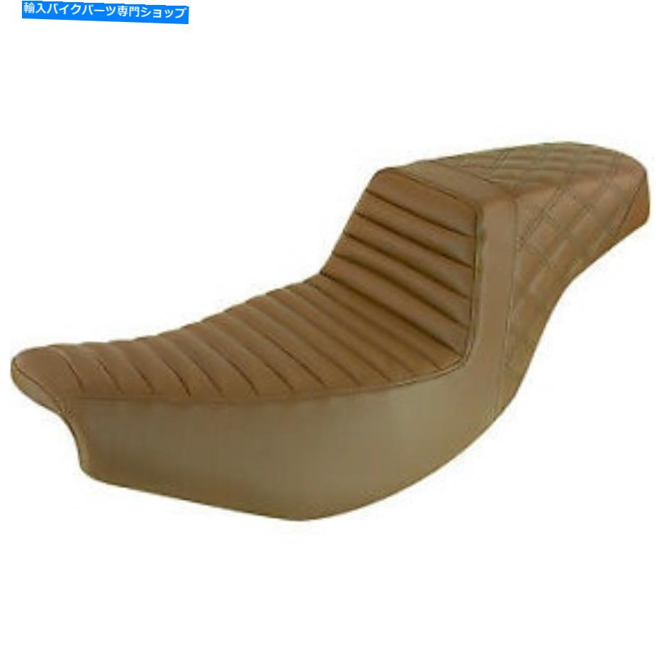シート Saddlemen Indian I14-07-176BRのためのシートブラウン Saddlemen Step Up Seat Brown for Indian I14-07-176BR【並行輸入品】