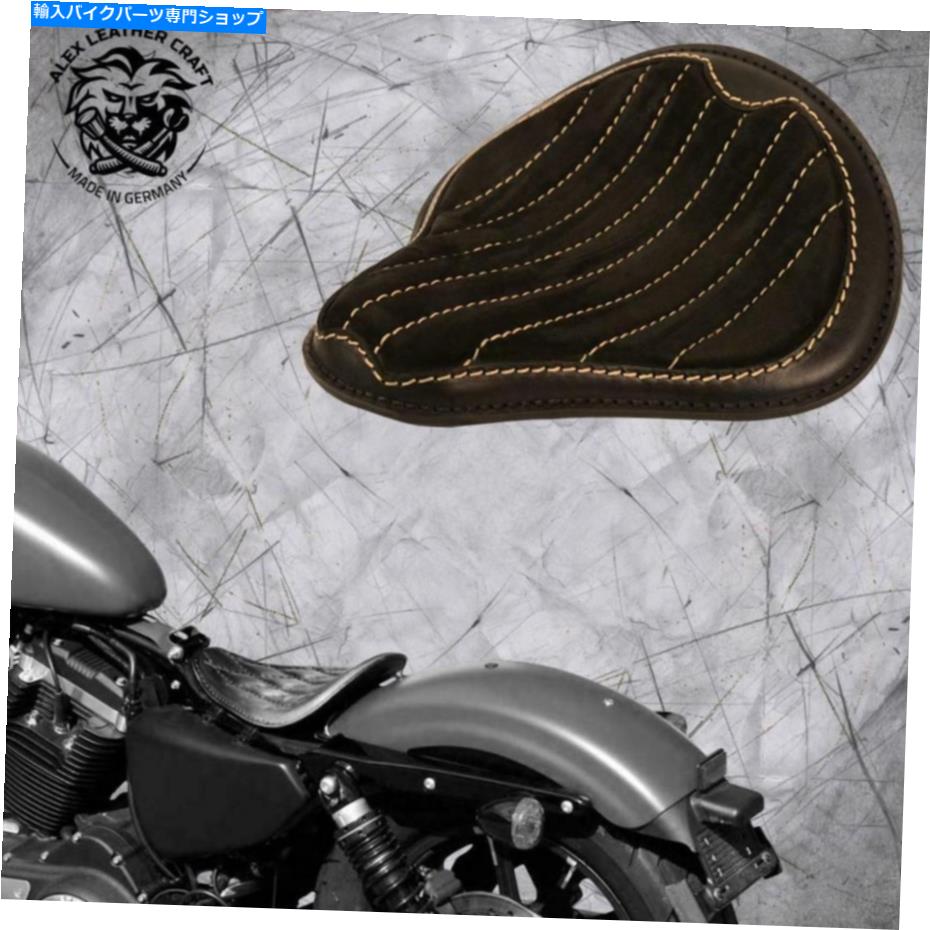 シート Bobber ChopperカスタムサドルソロシートフレームHD Sportster 04-20 Black＆Beige Bobber Chopper Custom Saddle solo seat on frame HD Sportster 04-20 black&beige【並行輸入品】
