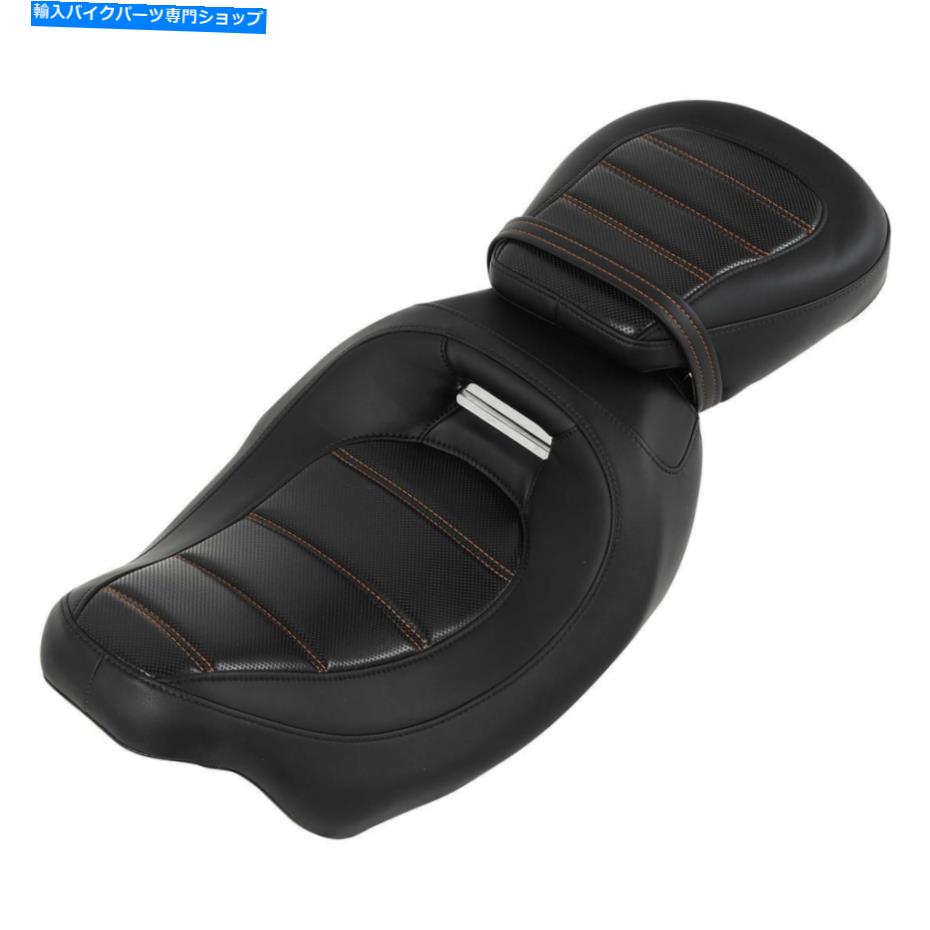 シート オレンジステッチドライバの助手席座席フィットハーレーウルトラ限定FLHTK 09-21 Orange Stitching Driver Passenger Seat Fit For Harley Ultra Limited FLHTK 09-21【並行輸入品】