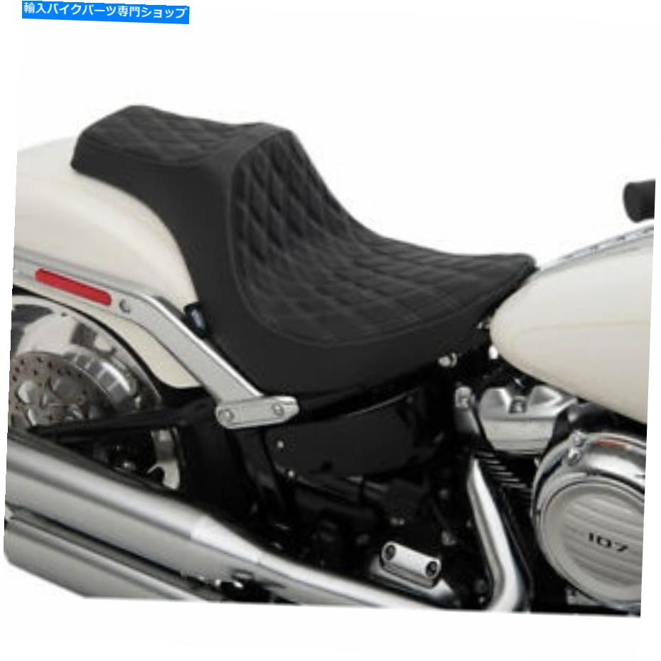 シート Drag Specialties SLVR DBL Diamond Predator IIIシート2018-20ハーリーFLFB Fat Boy Drag Specialties Slvr Dbl Diamond Predator III Seat 2018-20 Harley FLFB Fat Boy【並行輸入品】