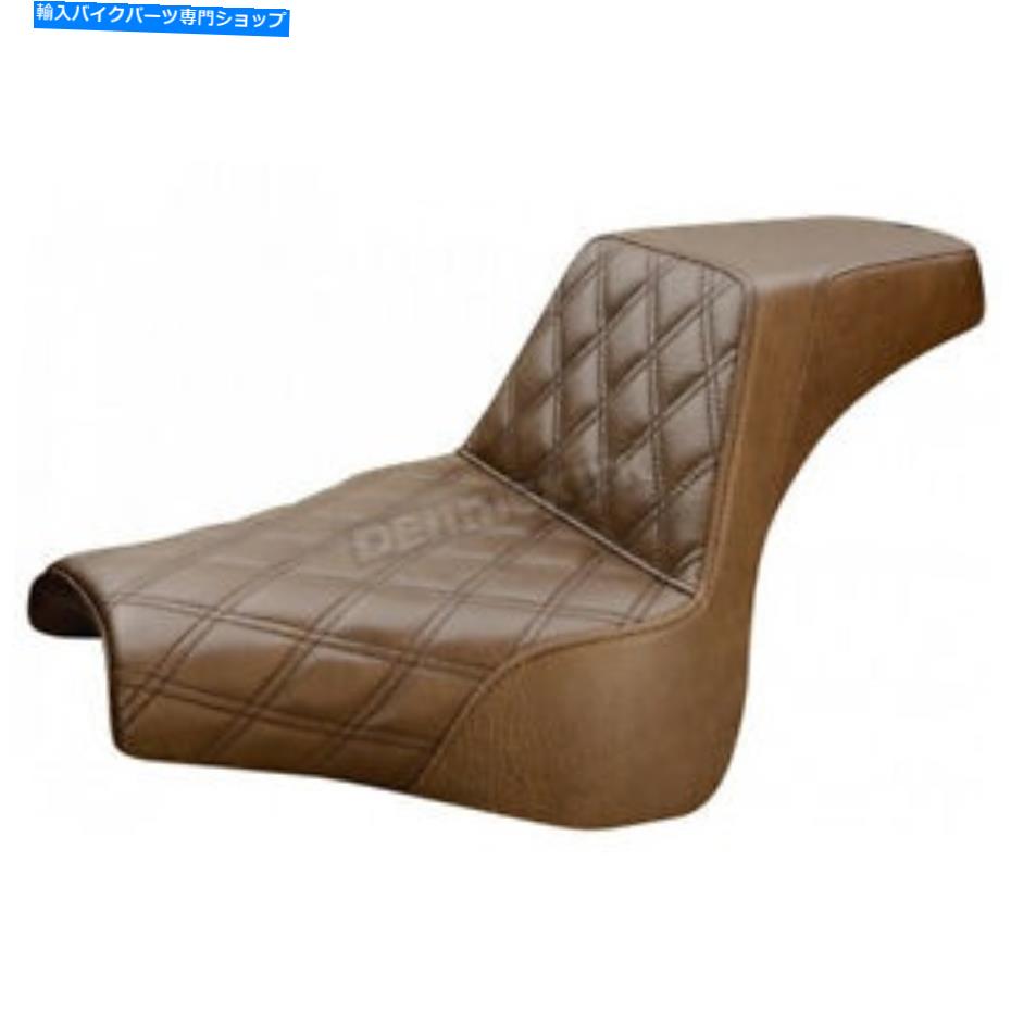 シート Saddlemen Brown LS昇圧w /格子ステッチ運転席 - 818-28-172Br Saddlemen Brown LS-Step-up w/Lattice Stitch Driver Seat - 818-28-172BR【並行輸入品】