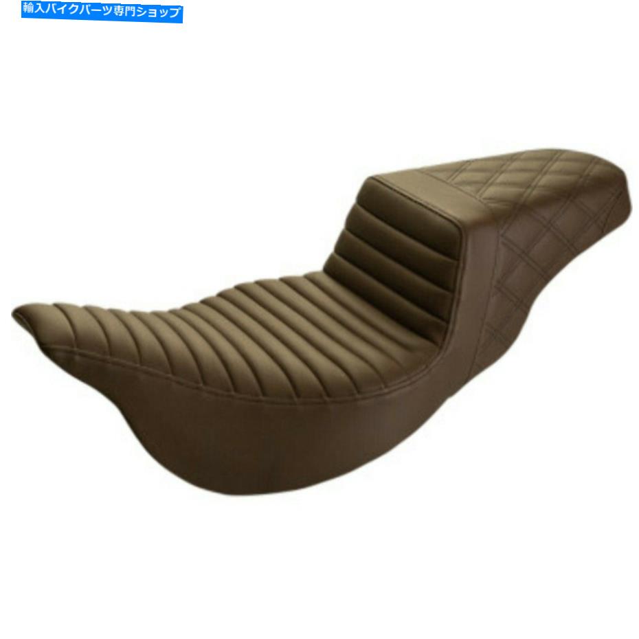 シート Saddlemenブラウンタック格子拡張手続ステップ2上のシートハーレーツーリング08+ Saddlemen Brown Tuck Lattice Extended Reach Step 2 Up Seat Harley Touring 08+【並行輸入品】