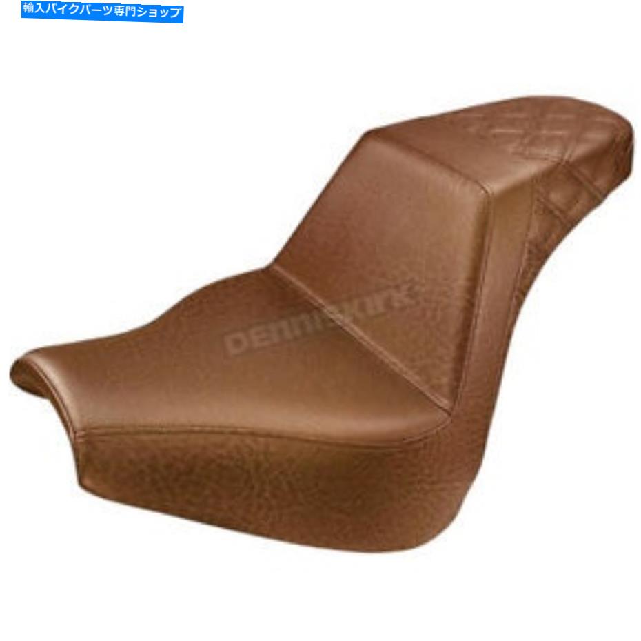 シート サドルメン茶色の格子ステッチステップアップシート - 818-31-173BR Saddlemen Brown Lattice-Stitch Step-Up Seat - 818-31-173BR【並行輸入品】