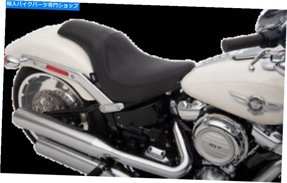 シート 18-20のためのドラッグスペシャリティレザーブラックスムーズな捕食者シート Drag Specialties Leather Black Smooth Predator Seat for 18-20 for Harley Softail【並行輸入品】