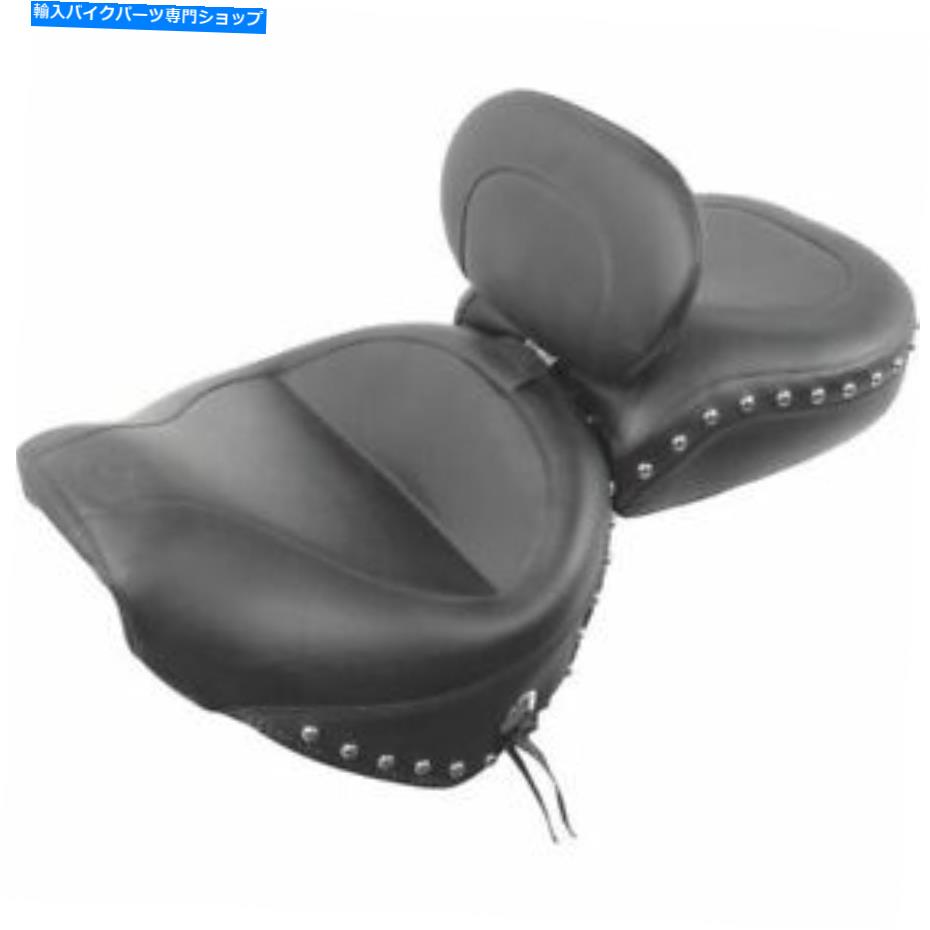 シート マスタングワイドツーリングスタッフドライバーバックロスト付き2ピースシート - 79190 Mustang Wide Touring Studded 2-Piece Seat With Driver Backrest - 79190【並行輸入品】