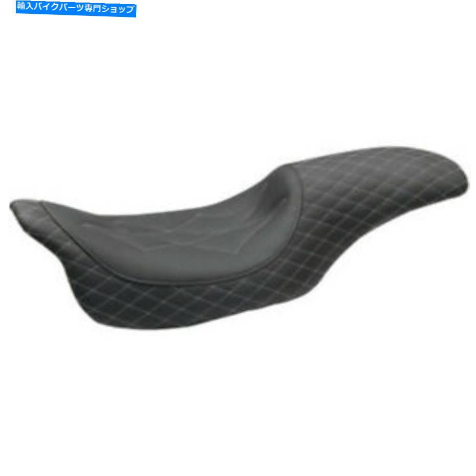 シート マスタングリバエの旅2 upワンピースシートグレーダイヤモンドステッチハーレー08+ツーリン Mustang Revere Journey 2 Up One Piece Seat Gray Diamond Stitch Harley 08+ Tourin【並行輸入品】