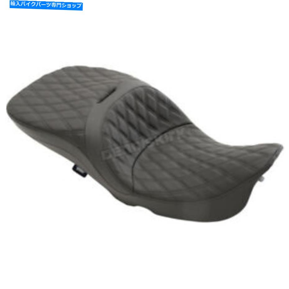 シート ドラッグスペシャリブラックダブルダイヤモンドステッチラージツーリングシート - 0801-1109 Drag Specialties Black Double Diamond Stitch Large Touring Seat - 0801-1109【並行輸入品】