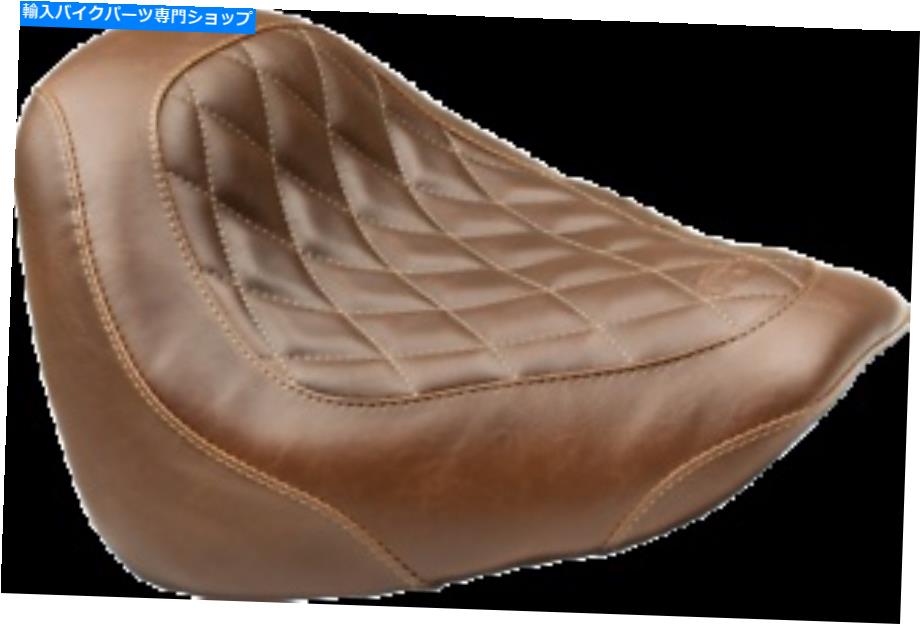 シート マスタングブラウンダイヤモンドフロント - バックレストワイドトリプルソロシートなし（83014） Mustang Brown Diamond Front - without Backrest Wide Tripper Solo Seat (83014)【並行輸入品】