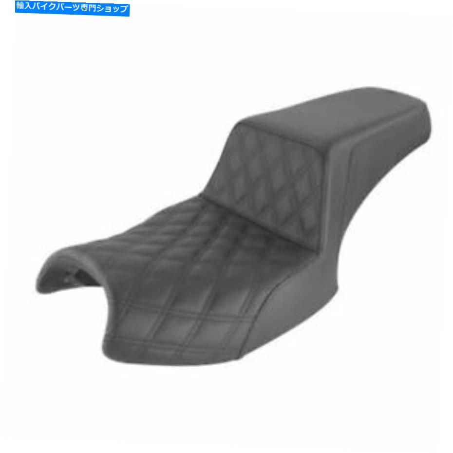シート サドルメンステップアップシート - ドライバーラティスステッチ - ブラック - インドのI20-06-172 SADDLEMEN STEP UP SEAT - DRIVER LATTICE STITCHED - BLACK - INDIAN I20-06-172【並行輸入品】