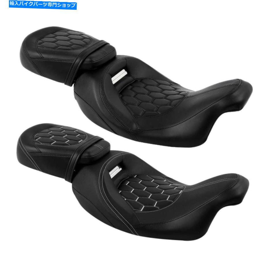 シート ハーレーロードキングフルストリートグライドのための2つのドライバーライダー旅客座席フィット Two Up Driver Rider Passenger Seat Fit For Harley Road King FLHR Street Glide【並行輸入品】