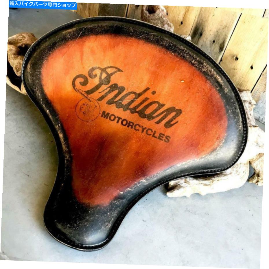 シート スプリングソロトラクターシートボバー15x14 "インディアンアンティークブラウンの苦しんでいるタトゥー Spring Solo Tractor Seat Bobber 15x14" Indian Antique Brown Distressed Tattoo【並行輸入品】｜Us Custom Parts Shop USDM