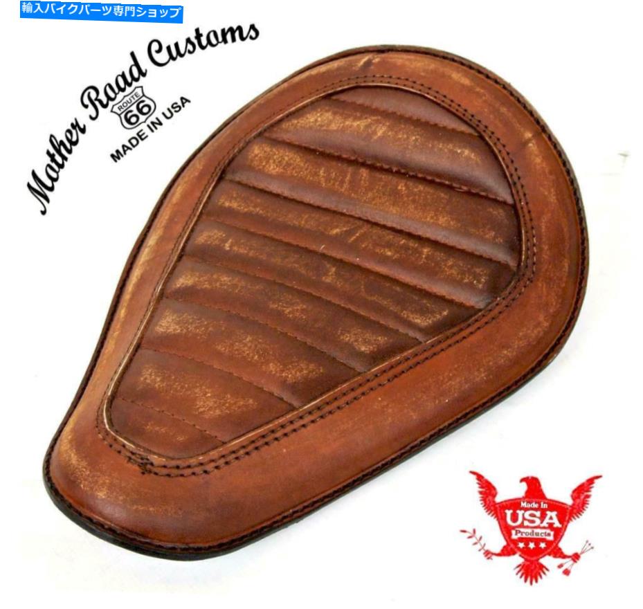 シート ウィンドウタックシートチョッパーハーリースポーツスターボバー母道税関ブラウンディス Window Tuck Seat Chopper Harley Sportster Bobber Mother Road Customs Brown Dist【並行輸入品】