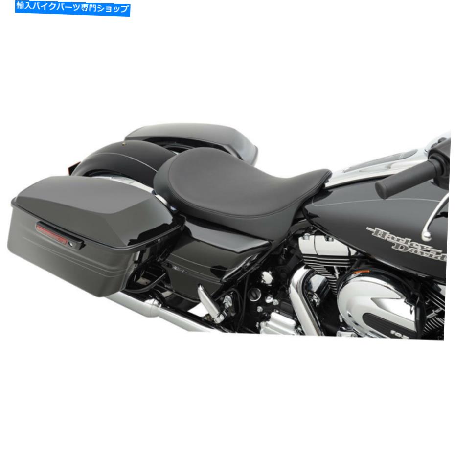 シート 2008-18ハーレーツーリングのための薄型スムースソロシートをドラッグ Drag Specialties Low-Profile Smooth Solo Seat for 2008-18 Harley Touring【並行輸入品】