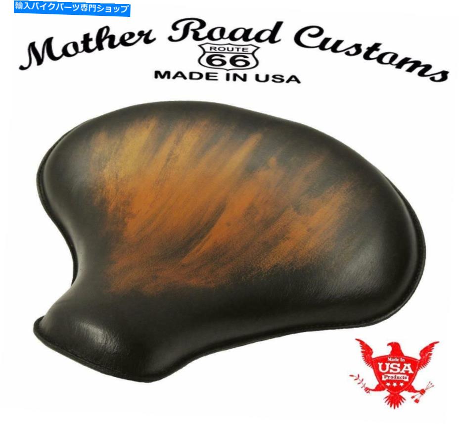 シート スプリングソロトラクターシート15x14アンティークブランレザーハーレースポーツスターインディアンスカウト Spring Solo Tractor Seat 15x14 AntiqueBrn Leather Harley Sportster Indian Scout【並行輸入品】