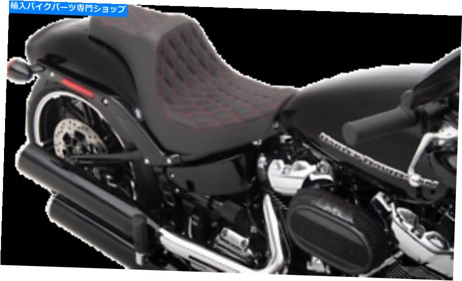 シート ドラッグスペシャリダイヤモンドブラックレッドプレデターIIIシート0802-1269ハーリー Drag Specialties Diamond Black Red Predator III Seat 0802-1269 Harley【並行輸入品】