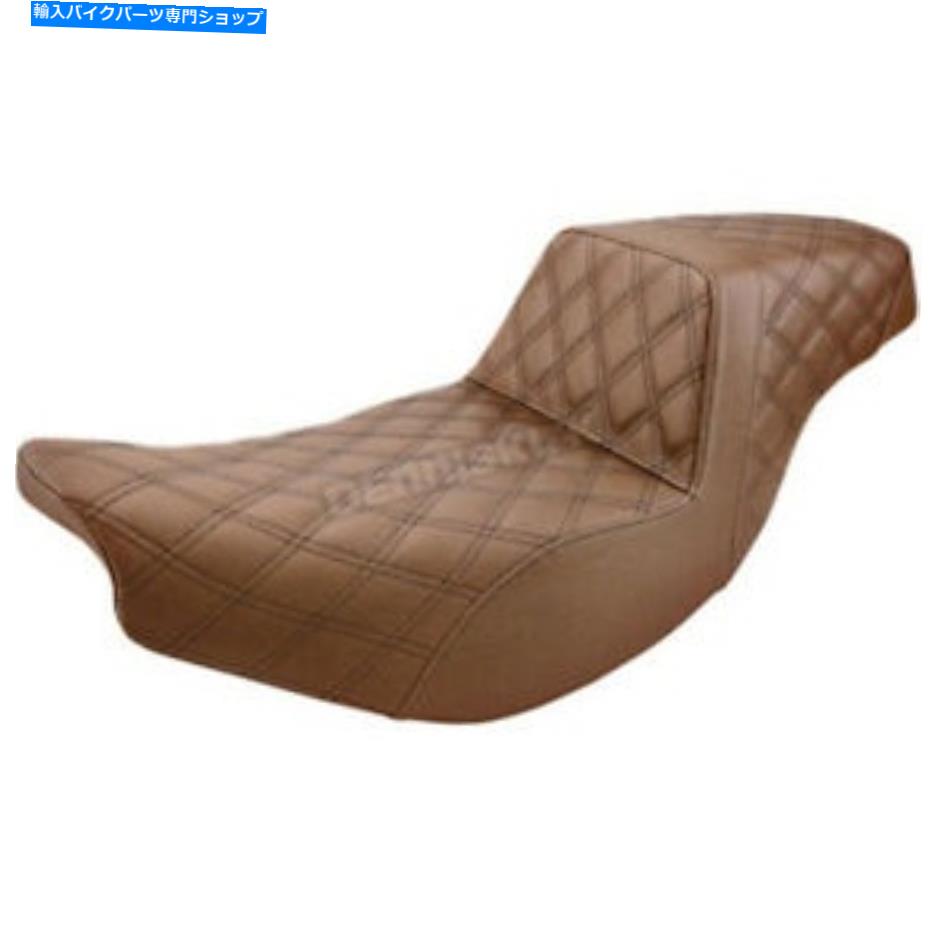 シート サドルメンブラウンラティスステッチステップアップシート - I14-07-175BR Saddlemen Brown Lattice Stitch Step Up Seat - I14-07-175BR【並行輸入品】