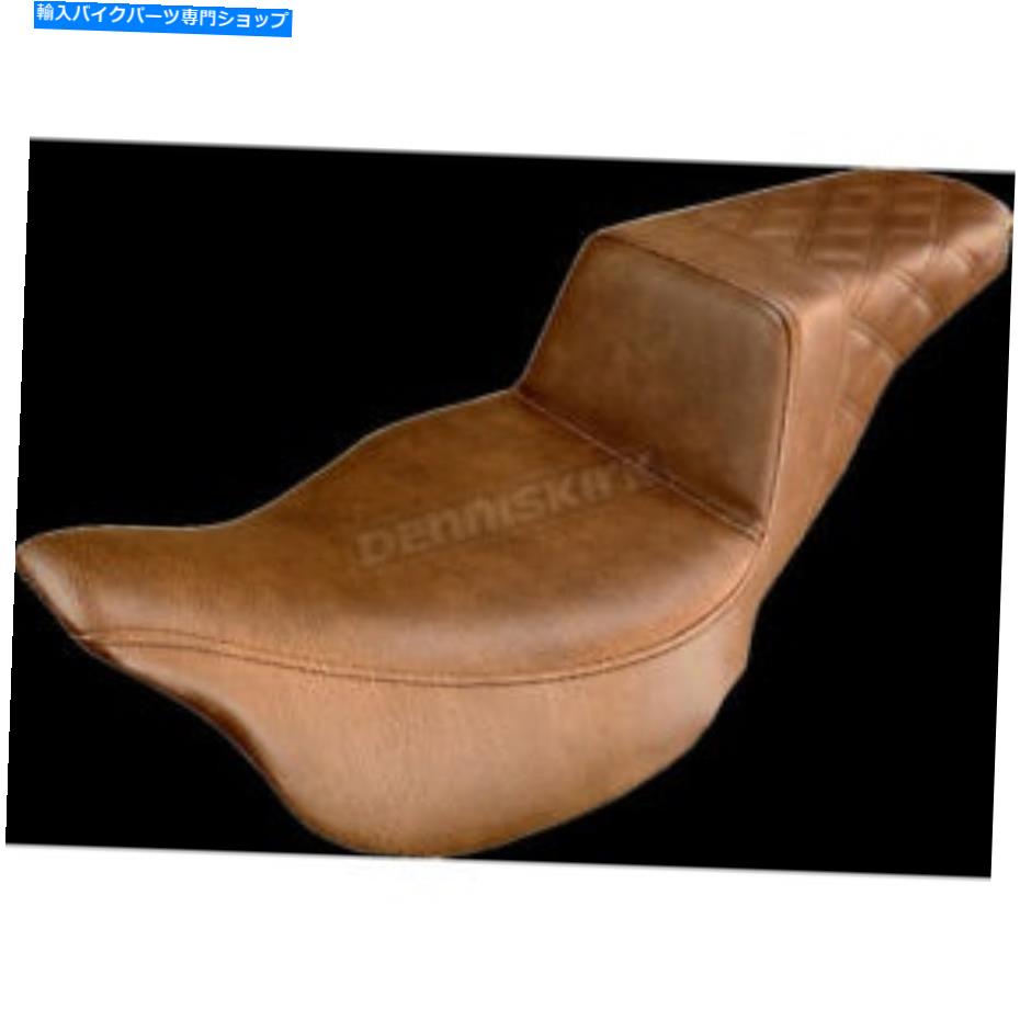 シート サドルメン後部格子ステッチ昇進シート - 808-07B-173BR Saddlemen Rear Lattice Stitch Step-Up Seat - 808-07B-173BR【並行輸入品】