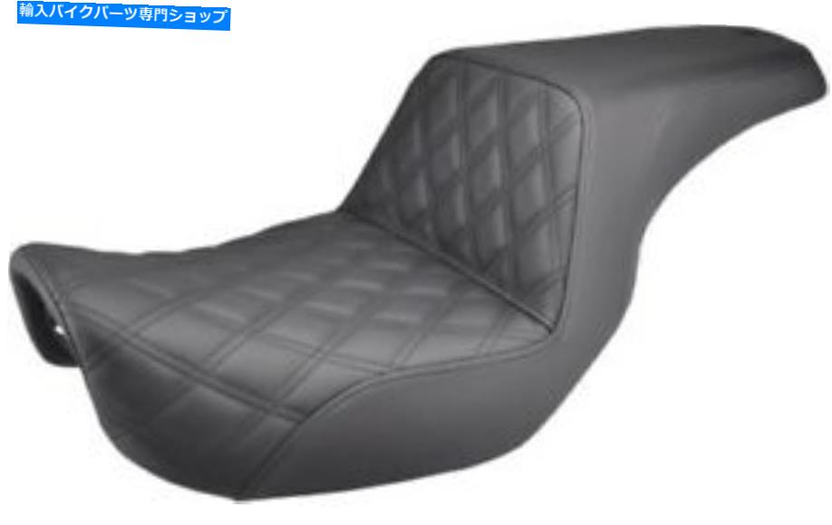 シート 06-17ハーレーダイナスイッチバックのためのSADDLEMENブラックレッドラティスゲルステップアップシート Saddlemen Black Red Lattice Gel Step Up Seat for 06-17 Harley Dyna Switchback【並行輸入品】