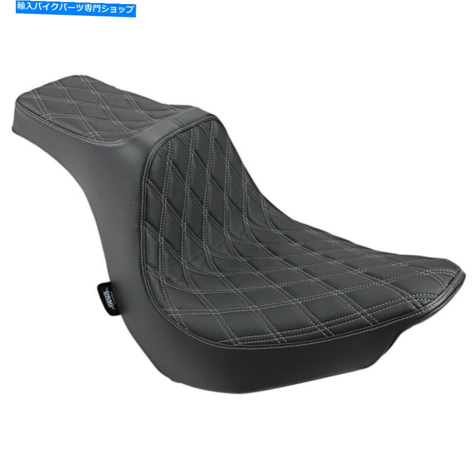 シート Drag Specialties Predator IIIシート - ダイヤモンド - ビニール(ブラック/シルバー)0802-1189 Drag Specialties Predator III Seat - Diamond - Vinyl (Black/Silver) 0802-1189【並行輸入品】|Us Custom Parts Shop USDM
