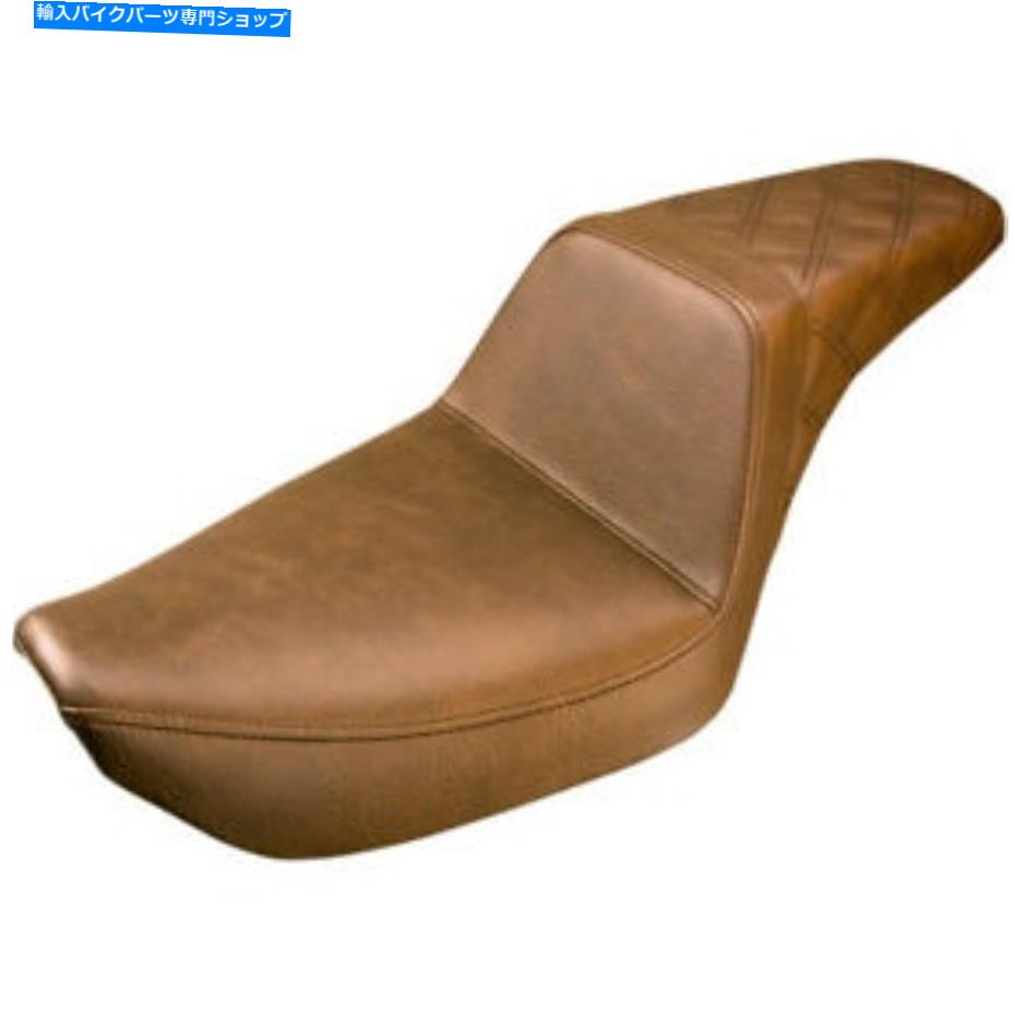 シート Saddlemenステップアップ2アップシート - リアダイヤモンド - DYNA（茶色）896-04-173BR Saddlemen Step Up 2-Up Seat - Rear Diamond - Dyna (Brown) 896-04-173BR【並行輸入品】
