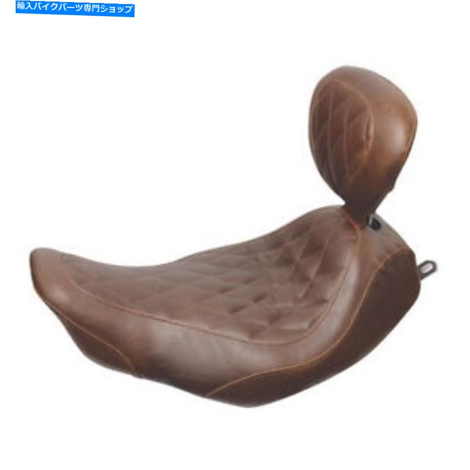 シート Mustang W.Tripper Solo Seat Rest Diamond Braun for Harley-Davidson Flhr Flhx MUSTANG W.Tripper Solo Seat Rest Diamond Braun For Harley-Davidson FLHR Flhx【並行輸入品】