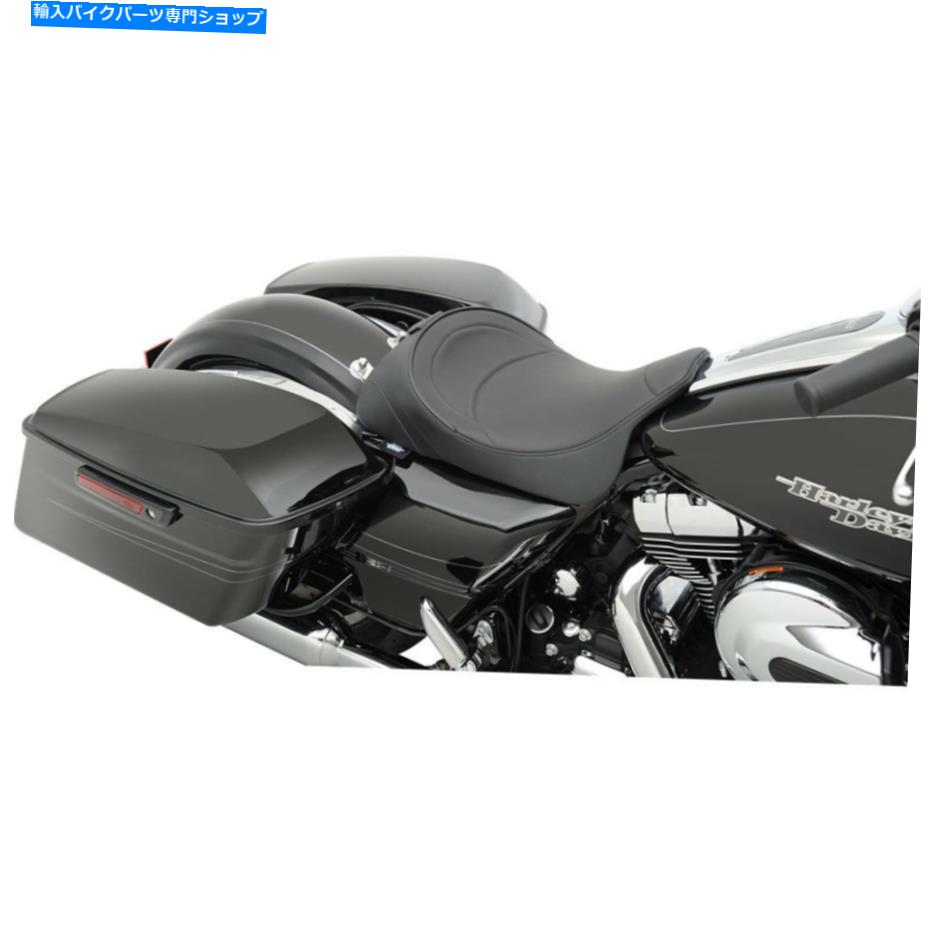 シート Drag Specialties Stitch Solo Seat 2008-18ハーレーツーリングのバックレストオプション Drag Specialties Stitch Solo Seat w/ Backrest Options for 2008-18 Harley Touring【並行輸入品】