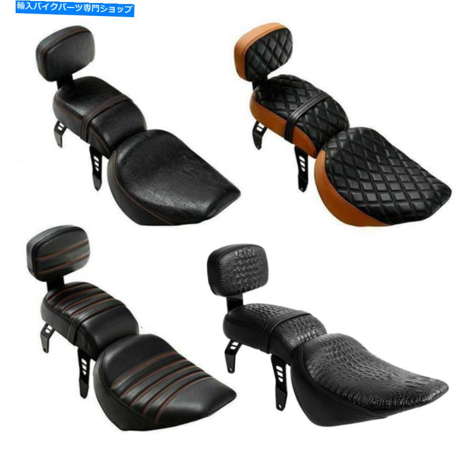 シート インドのスカウトボッチのための背もたれのパッドセットフィットのドライバーの助手席18-21 Driver Passenger Seat with Backrest pad set Fit For Indian Scout Bobber 18-21【並行輸入品】