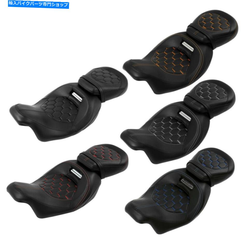 シート ブラックドライバー旅客席フィットハーレーツーリングストリートグライド2009-2021 20 19 Black Driver Passenger Seat Fit For Harley Touring Street Glide 2009-2021 20 19【並行輸入品】
