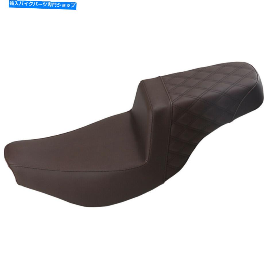 シート サドルメンステップアップ2アップシート - ドライバー旅客ダイヤモンド（茶色）I14-07-173BR Saddlemen Step Up 2-Up Seat - Driver Passenger Diamond (Brown) I14-07-173BR【並行輸入品】