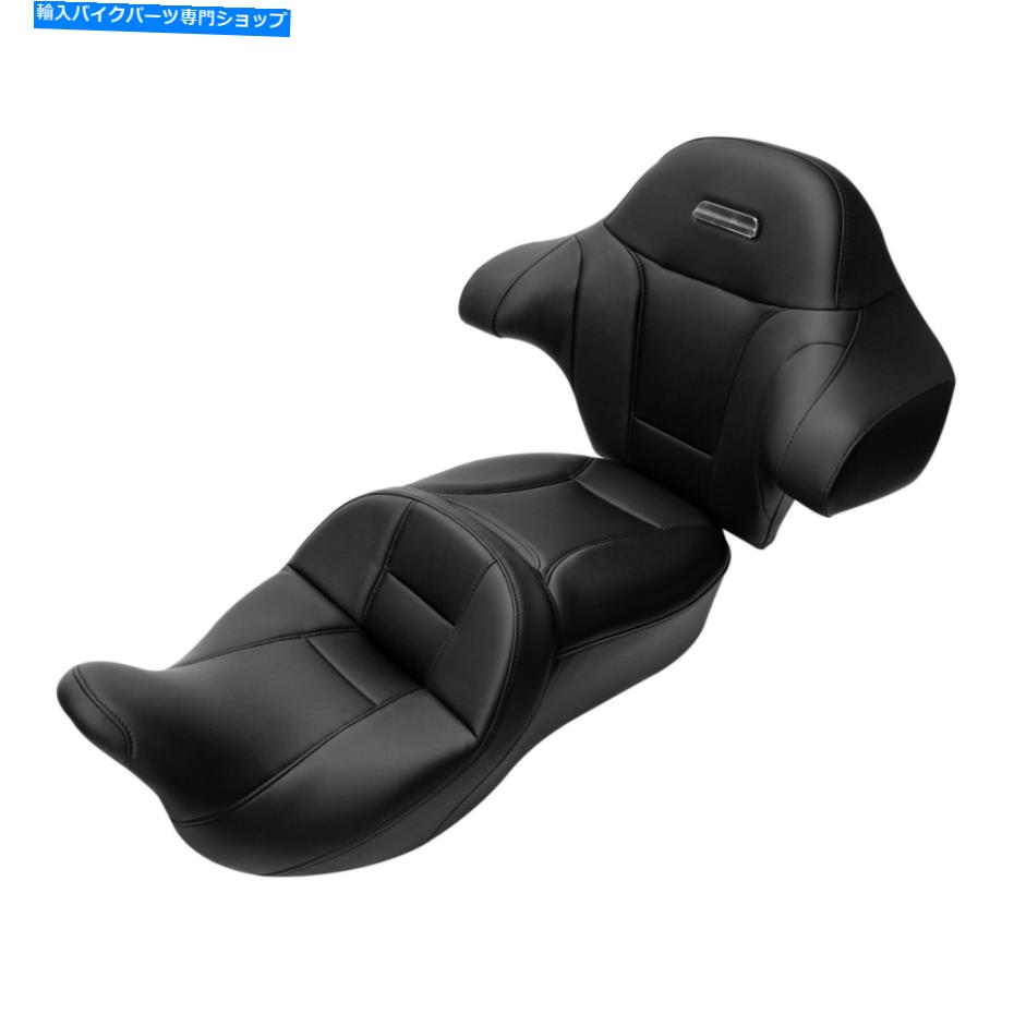 シート 運転手の乗客の2つの上の座席＆背もたれのための背もたれのフィットTri Glide 14が後で Driver Passenger Two Up Seat &Backrest Fit For Harley Touring Tri Glide 14-later【並行輸入品】