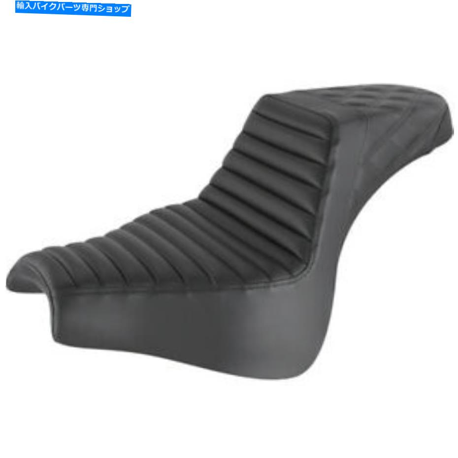 シート Saddlemenステップアップ2アップシート、タック、ロール/ラティスステッチ（ブラック）818-28-176 Saddlemen Step Up 2-Up Seat, Tuck and Roll/Lattice Stitched (Black) 818-28-176【並行輸入品】