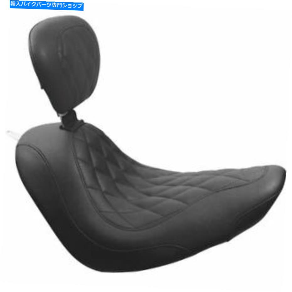 シート ドライバーの背もたれ付きマスタングワイドトリッパーダイヤモンドステッチソロシート - 79738 Mustang Wide Tripper Diamond Stitch Solo Seat With Driver Backrest - 79738【並行輸入品】