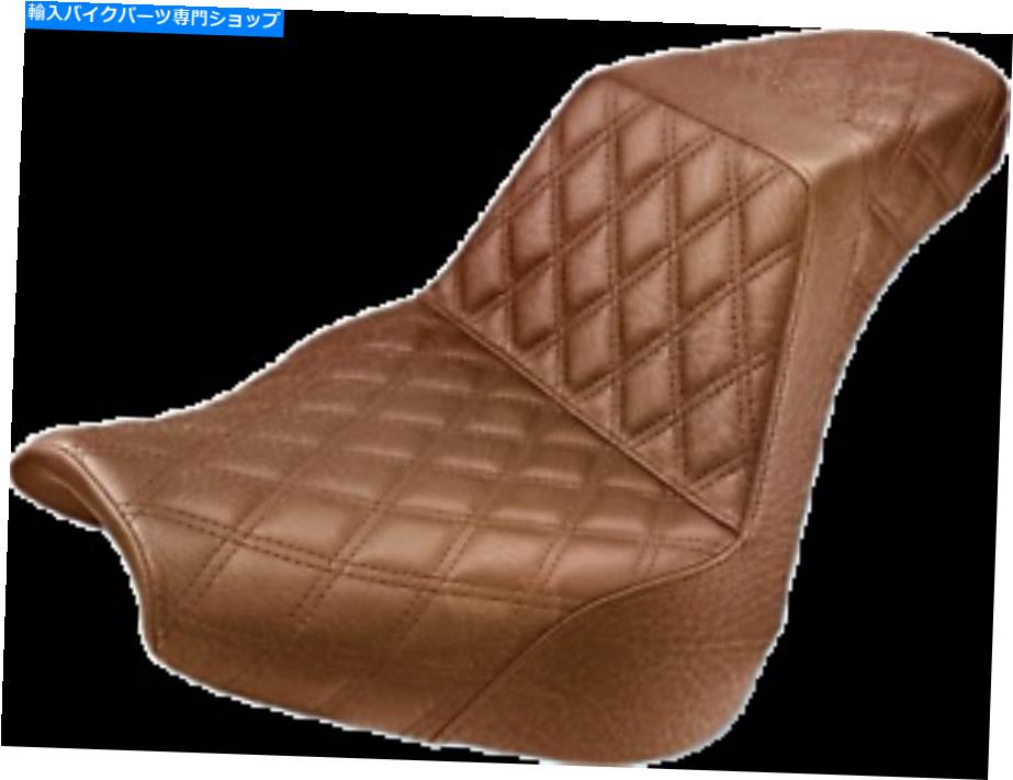 シート Saddlemen Brown LatticeステッチステップアップLSシート18-19ハーレーソフトFXBR Saddlemen Brown Lattice Stitched Step Up LS Seat for 18-19 Harley Softail FXBR【並行輸入品】