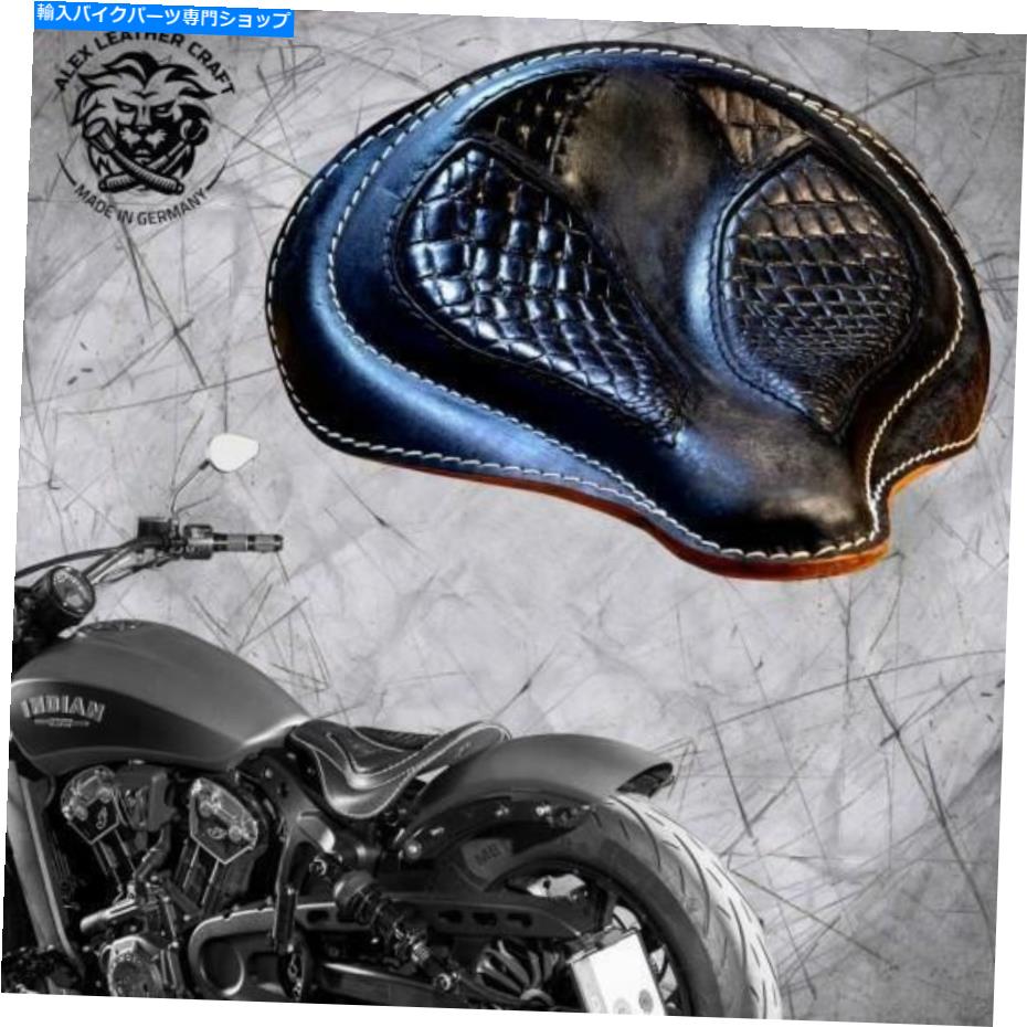 シート ボバーシートインドスカウト以来 `17 +マウントキット＆スプリングススパイダークロコヴィンブラック Bobber Seat Indian Scout since`17+mounting kit & springs Spider Croco vin black【並行輸入品】
