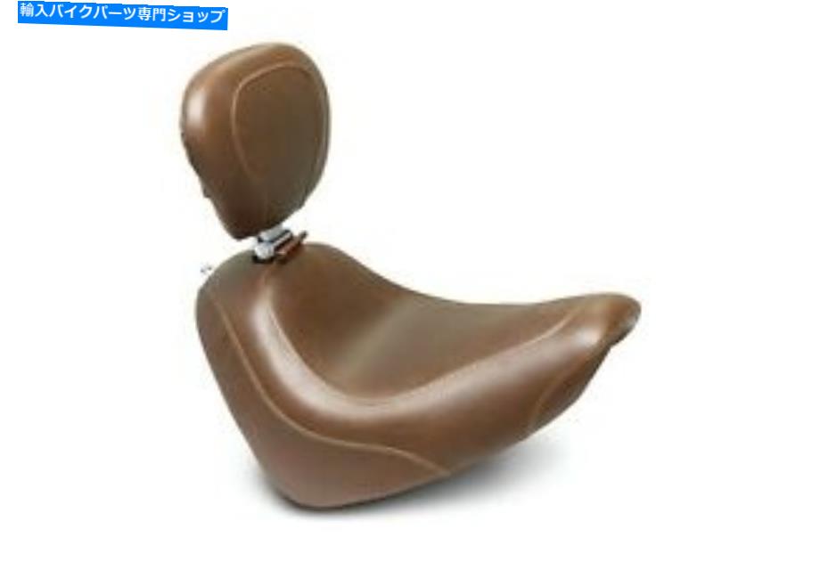 シート ハーレーソフト脂肪ボブの背もたれ付きマスタングワイドトリプターソロシート - 83010 Mustang Wide Tripper Solo Seat with Backrest for Harley Softail Fat Bob - 83010【並行輸入品】