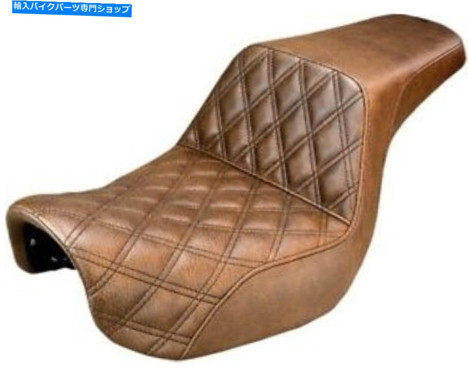 シート サドルメンシートステップアップハーレーダビッドソンDYNA 806-04-172BRのための茶色の格子 Saddlemen Seat Step Up Brown Lattice For Harley Davidson Dyna 806-04-172BR【並行輸入品】