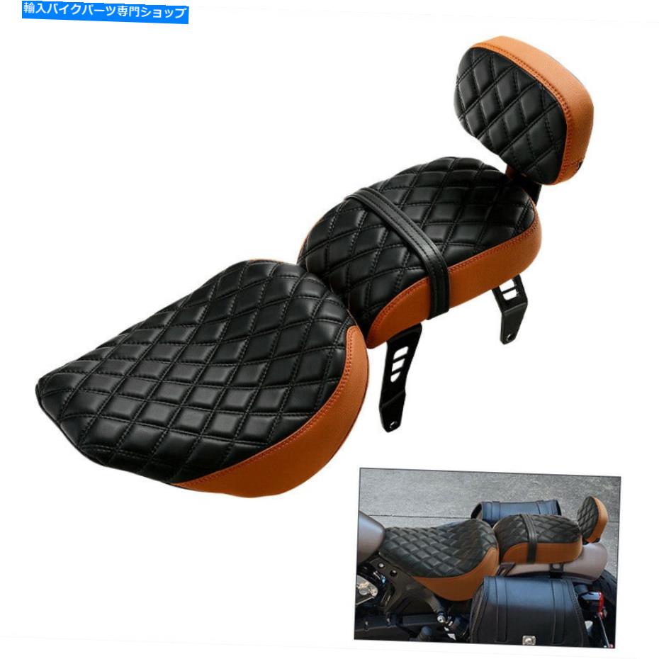 シート インドのスカウトボバーのためのドライバーの助手席＆リアバックレストフィット18-21 ABS20-21 Driver Passenger Seat & Rear Backrest Fit For Indian Scout Bobber 18-21 ABS20-21【並行輸入品】