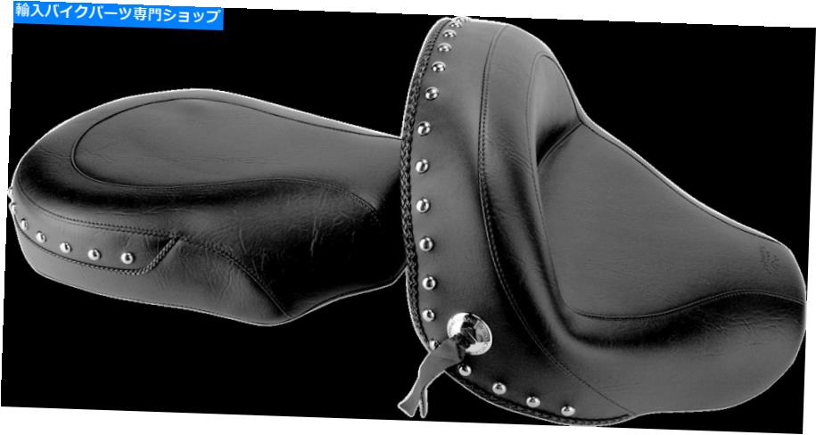 シート マスタング - 76070 - ワイドツーリングツーピースシート、スタッド Mustang - 76070 - Wide Touring Two-Piece Seat, Studded【並行輸入品】