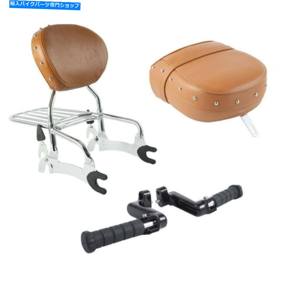 シート Sissy Barの背もたれの助手席の足の足の足がフィットする2016-2018 17 Sissy Bar Backrest Passenger Seat FootPegs Fit For Chief Dark Horse 2016-2018 17【並行輸入品】|Us Custom Parts Shop USDM