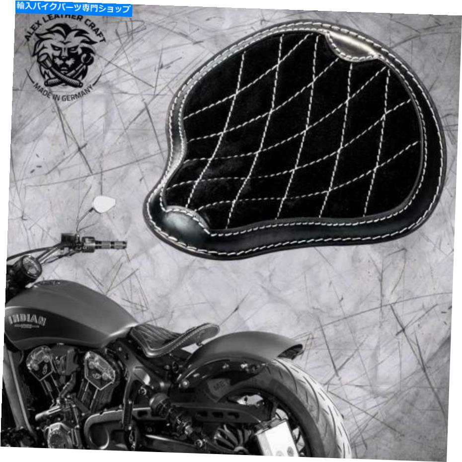 シート ボバーシートインドスカウト以来【マウントキット＆スプリングスGUSブラック＆ホワイトV3 Bobber Seat Indian Scout since`17 with mounting kit & springs GuS black&white V3【並行輸入品】