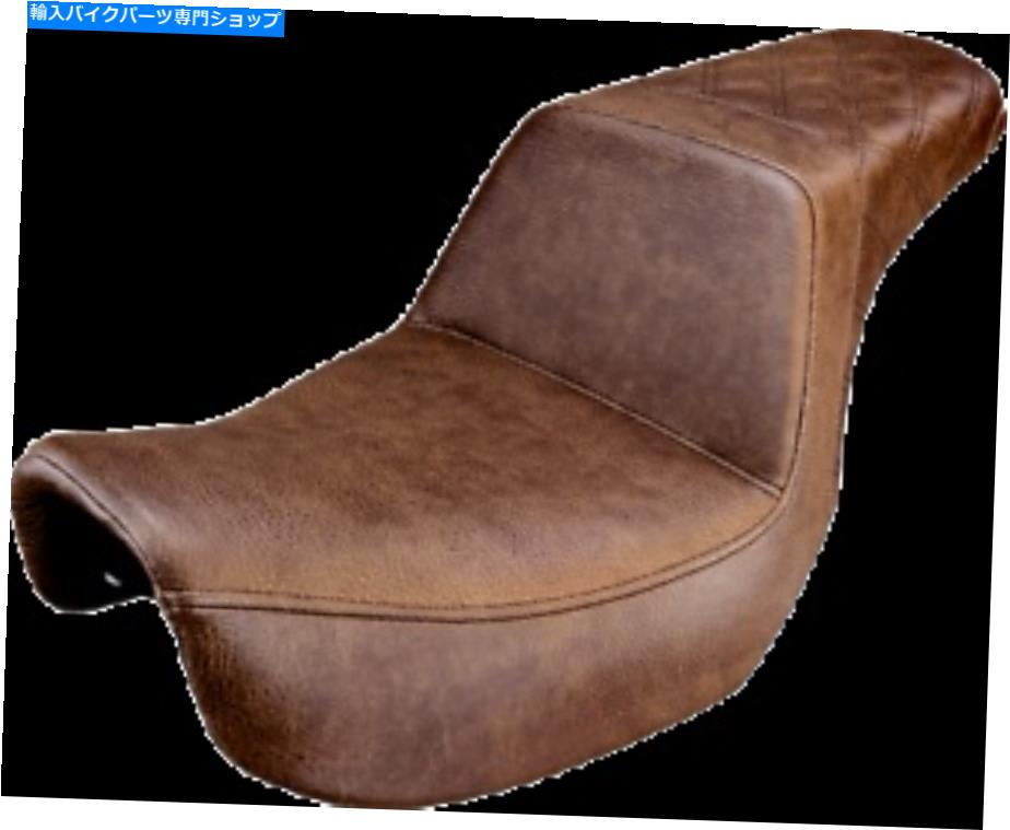 シート サドルメンステップアップリアLSシートブラウン - 806-04-173BR Saddlemen Step-Up Rear LS Seat Brown - 806-04-173BR【並行輸入品】｜Us Custom Parts Shop USDM