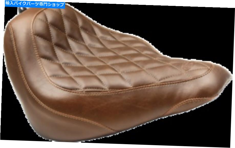シート マスタングブラウンダイヤモンドフロント - バックレストワイドトリプルソロシートなし(83053) Mustang Brown Diamond Front - without Backrest Wide Tripper Solo Seat (83053)【並行輸入品】