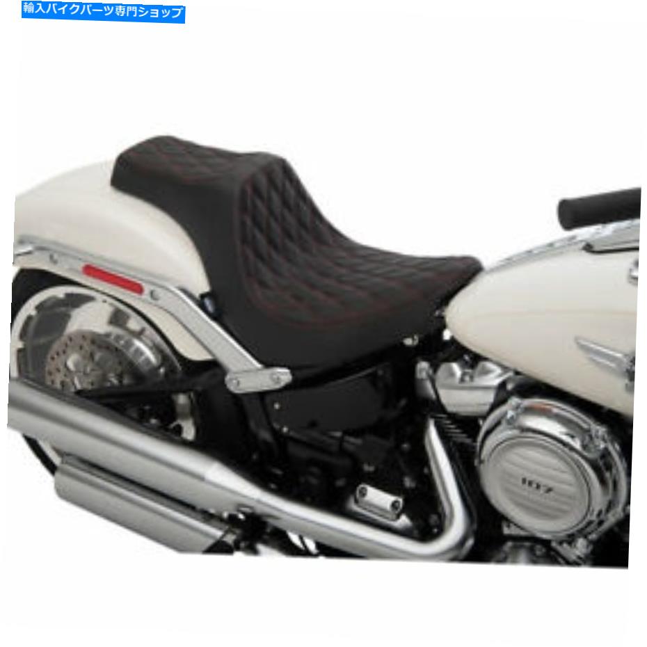 シート Drag Sealties Red DBL Diamond Predator IIIシート2018-20ハーリーFLFB Fat Boy Drag Specialties Red Dbl Diamond Predator III Seat 2018-20 Harley FLFB Fat Boy【並行輸入品】|Us Custom Parts Shop USDM