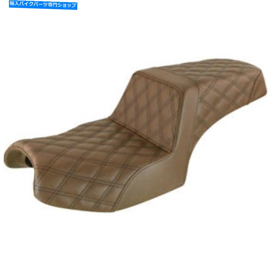 シート サドルメンステップアップ2アップシート - 格子ステッチ - インド（茶色）I20-06-175BR Saddlemen Step Up 2-Up Seat - Lattice Stitched - Indian (Brown) I20-06-175BR【並行輸入品】 85,410円