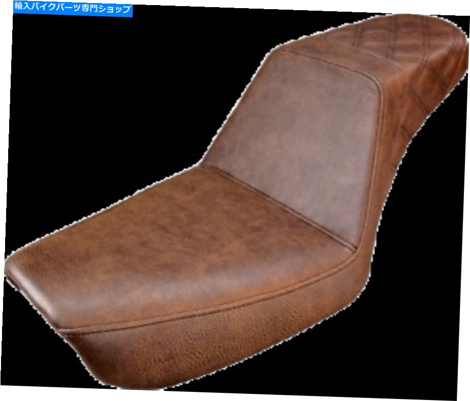 シート サドルメンステップアップリアLSシートブラウンハーレーDYNA 04 05 FXD SADDLEMEN Step Up Rear LS Seat BROWN HARLEY Dyna 04 05 FXD【並行輸入品】
