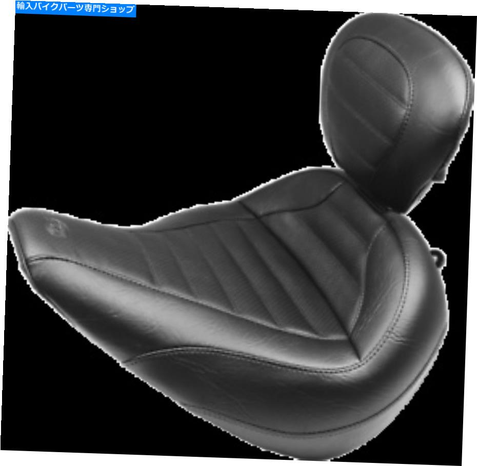 シート マスタングタックとロールフロントロートのソロシートW /ドライババックレストブラック79022 Mustang Tuck And Roll Front Solo Seat W/ Driver Backrest Black 79022【並行輸入品】