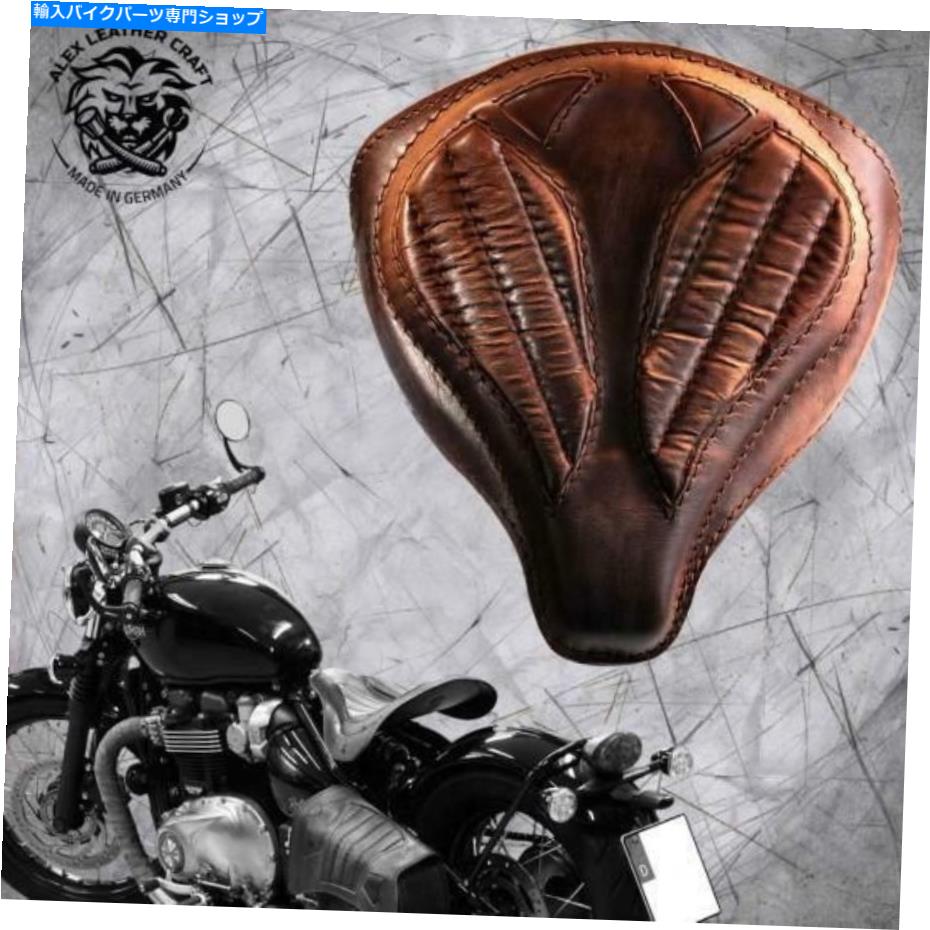 シート 2016年からの勝利Bonneville Bobber 2016年ソロシート「スパイダー」ビンテージブラウンV2 Triumph Bonneville Bobber since 2016 solo seat \